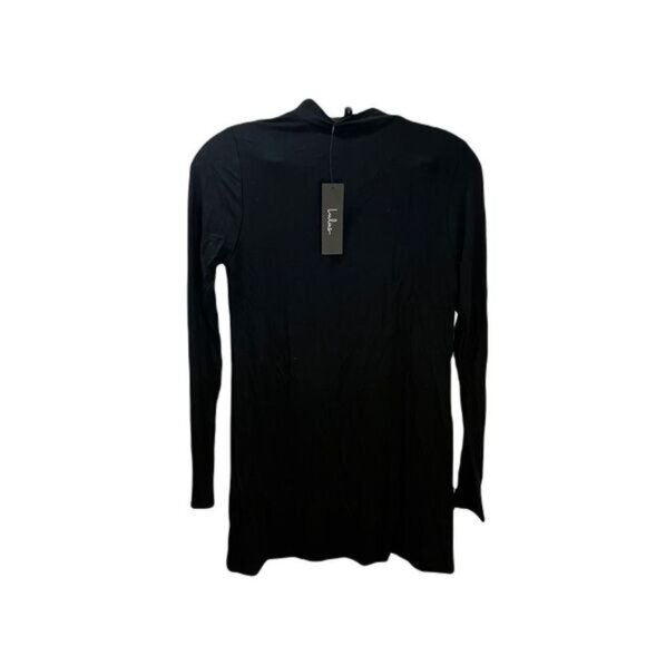 LULUS Mock Base Layer Long Sleeve Layer Tops Black sMALL - Picture 3 of 5